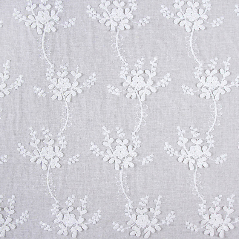 Embroidered Fabric Cutwork 100% Cotton for Women's Wear Wholesale Supp 4